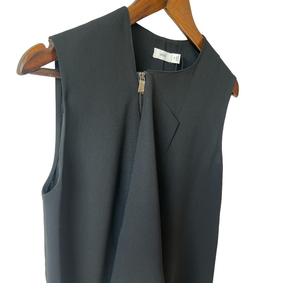 NWOT Vince Laser Cut Zip Collar Sleeveless Top - Picture 5 of 10